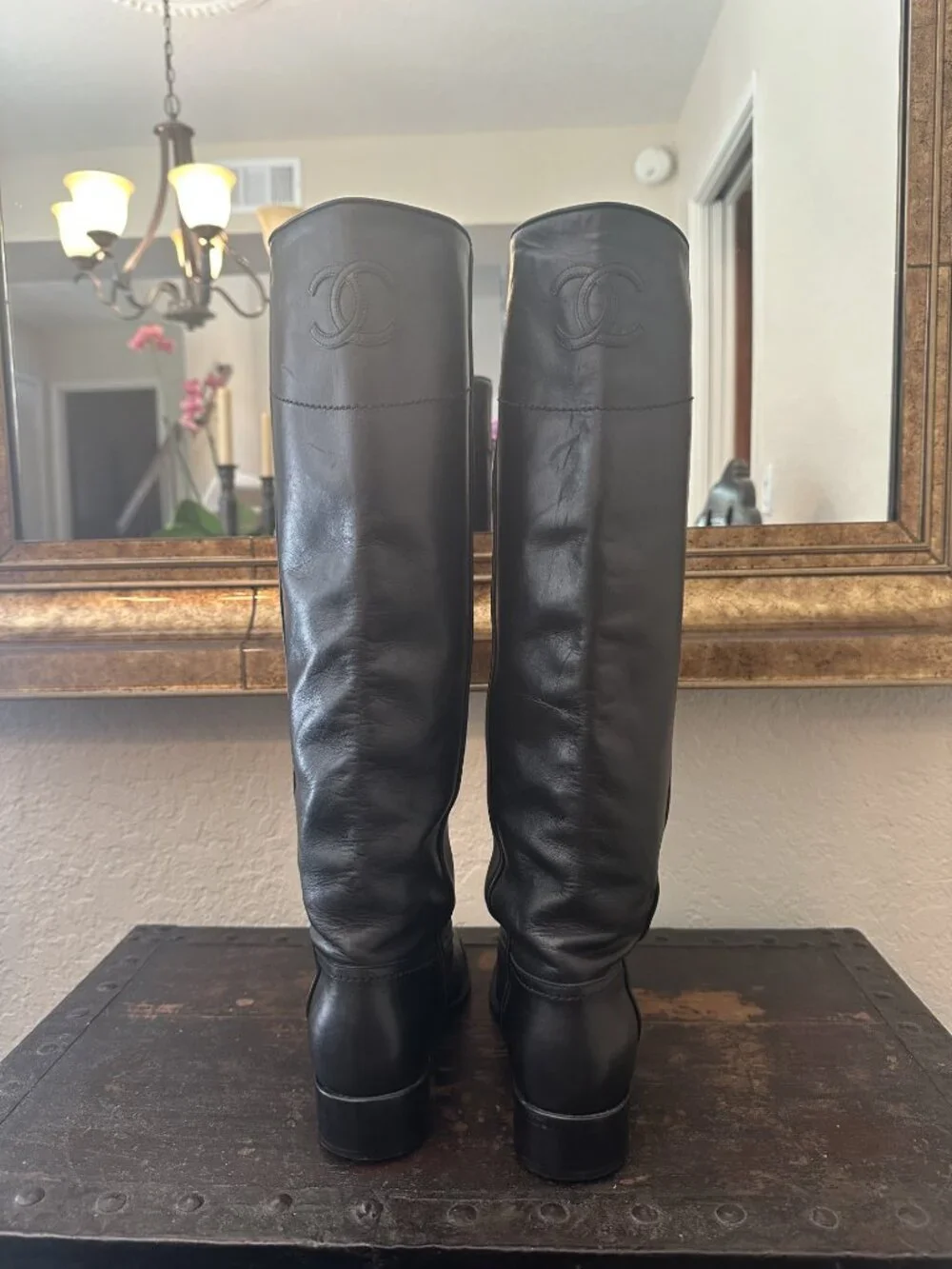 Chanel Long Boots Leather Size 37